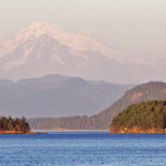 Society members were treated to a view of Mt. Baker while ferrying to events on nearby islands.