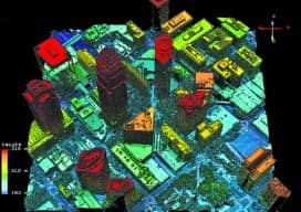 A Geiger lidar image of downtown Charlotte, North Carolina