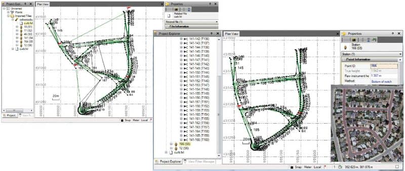 Visualization reveals a common error of using an incorrect point ID for a backsight. Technicians can correct the error while preserving integrity of the original measurements