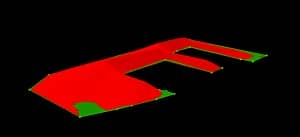 3D volumetric image of shooting range,collected by senseFly's eBee RTK.