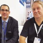 Ron Bisio and Gavin Schrock catch up at Intergeo 2017.