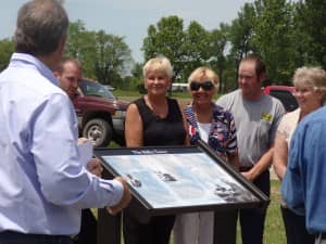 Members of the Bilby  family present include Carol Michel, Jennifer Schwipps, Andrew Stratton, and Janine Stratton