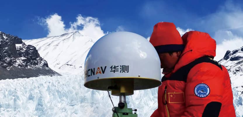 Everest: CHC P5 GNSS receivers and CHC C220 3D Choke Antenna, were deployed at three of the seven Everest elevation network bases.