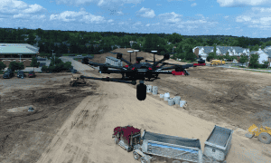 In a proof-of-concept test scanning stockpiles, NOAR inverted a BLK360 under a DJI M600. NOAR president Chad Studer says they have more development to do on this concept, but that results how promise. (Image credit - NOAR Technologies)