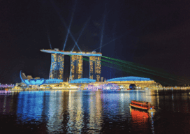 Singapore night skyline