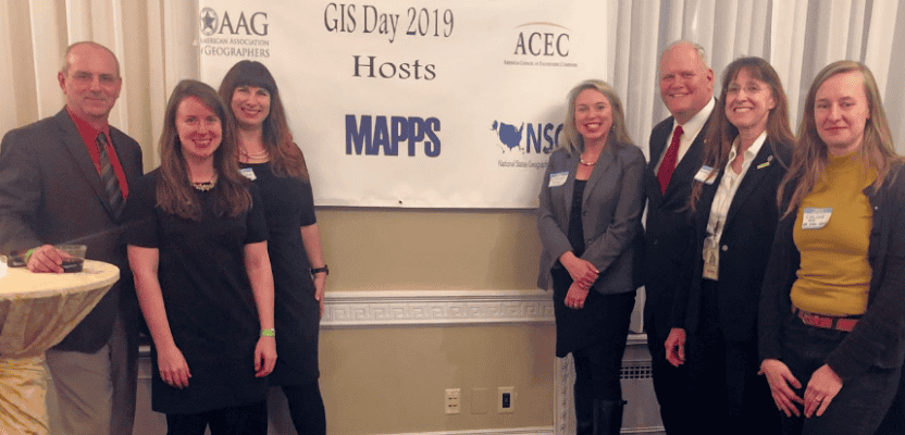 MAPPS, NSGIC, ACEC, AASG, and AAG hosted a GIS Day reception on Capitol Hill.