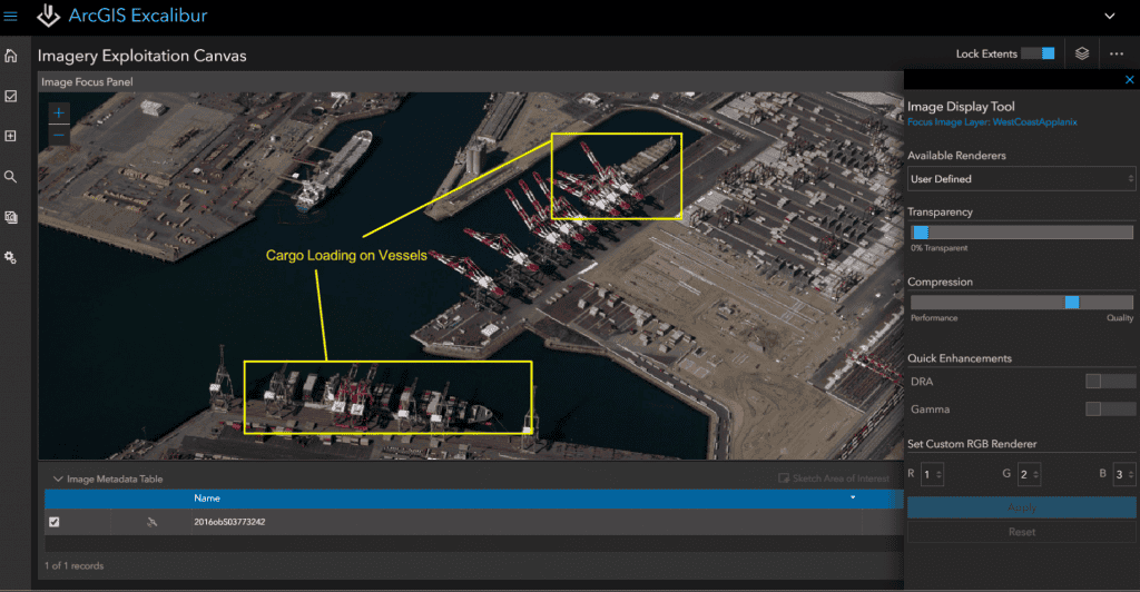 Figure 1 - ArcGIS Excalibur Display tool