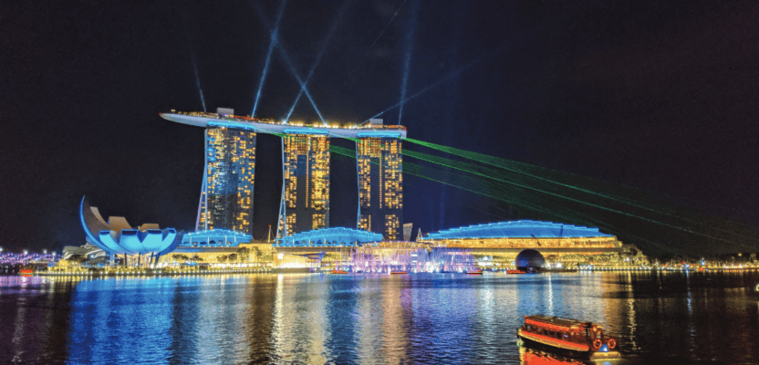 Singapore night skyline