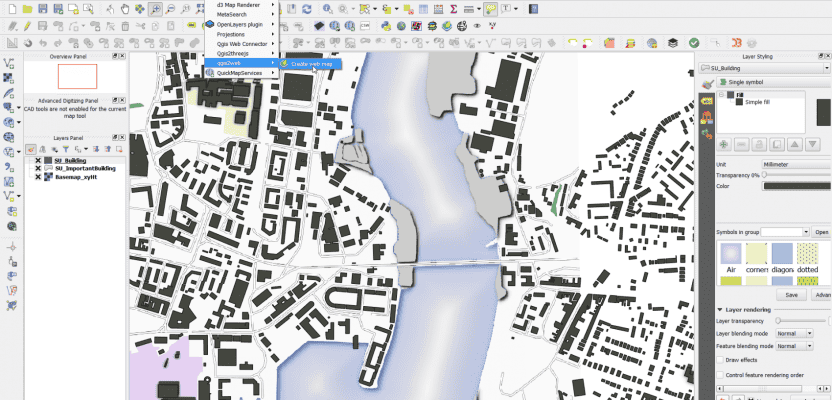 QGIS digital mapping UI