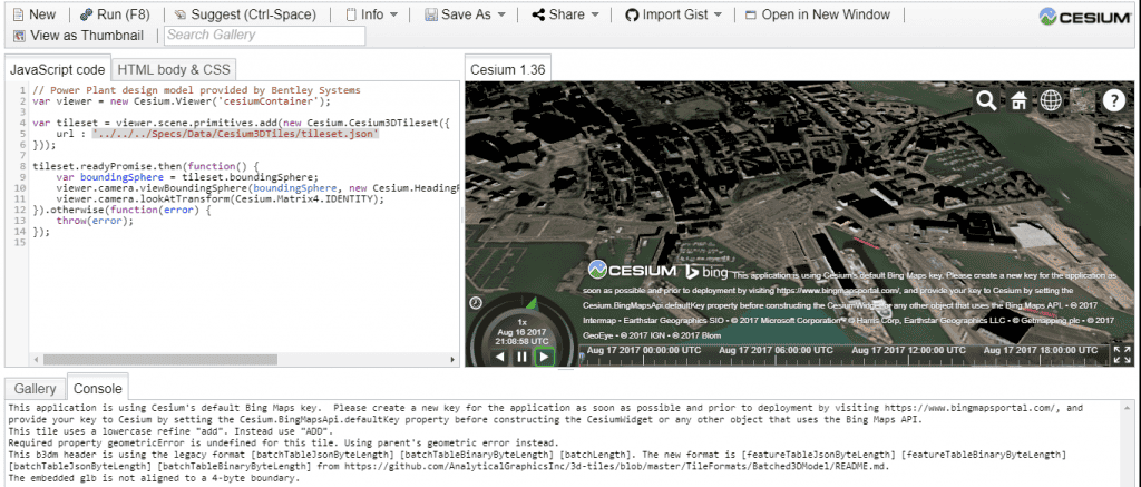 3D Tiles up and running Cesium