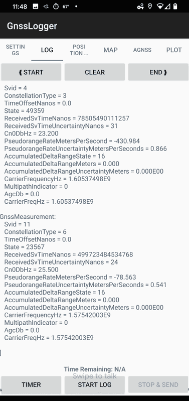 Google's GnssLogger app for Android phones enables users to collect raw GNSS data, then download them to a desktop program for analysis. 