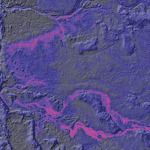 TIR mosaic showing an isolated desert spring in the Summer Lake project area. (Courtesy: Oregon DOGAMI).